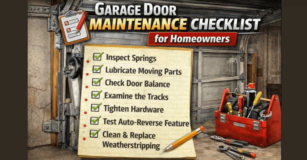 Garage Door Maintenance Checklist for Homeowners