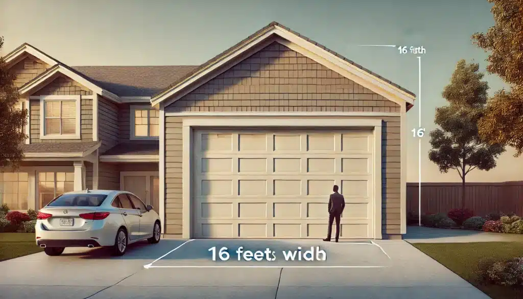 how wide is a two car garage door