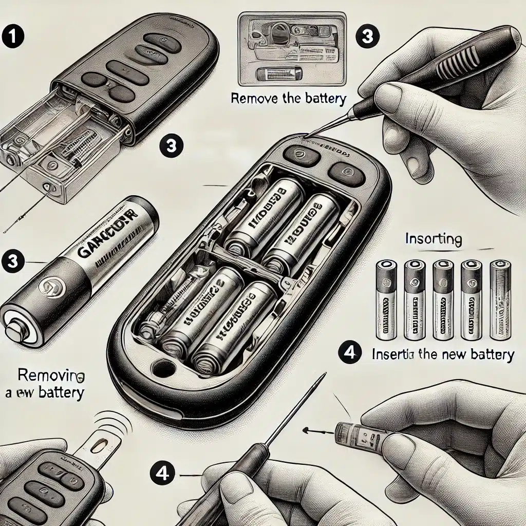 how to change battery in garage door opener